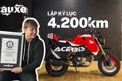 Honda Monkey lập kỷ lục đi gần 4.200km với một bình xăng | Bản tin Tàu và Xe | 18/06/2023