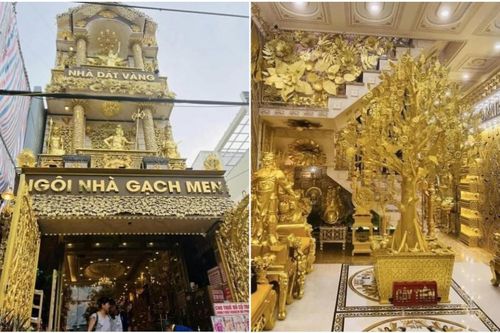 Cận cảnh ngôi nhà dát vàng có 1-0-2 ở Cần Thơ, càng vào trong khám phá càng choáng ngợp bởi sự xa hoa