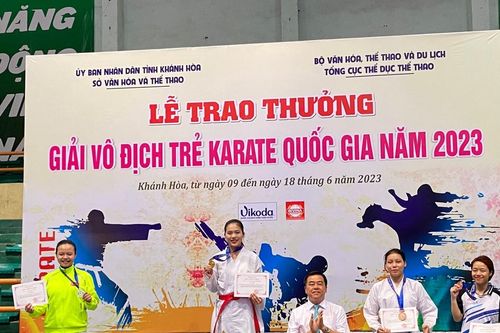 Gia Lai giành 2 huy chương vàng ở Giải Vô địch trẻ Karate toàn quốc