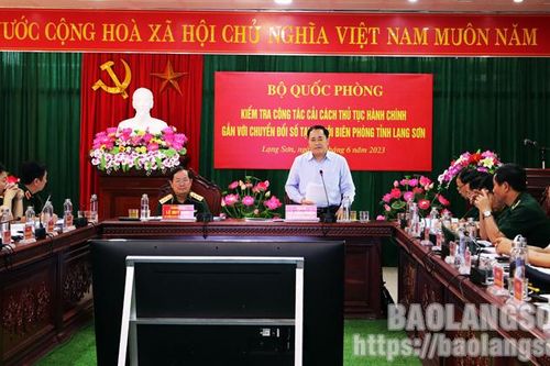 Kiểm tra công tác cải cách thủ tục hành chính gắn với chuyển đổi số tại Bộ đội Biên phòng Lạng Sơn