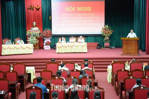 Tổ đại biểu HĐND tỉnh tiếp xúc cử tri huyện Lâm Bình