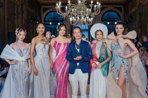 Tiểu Vy làm vedette show nhà thiết kế Hoàng Hải tại Italy