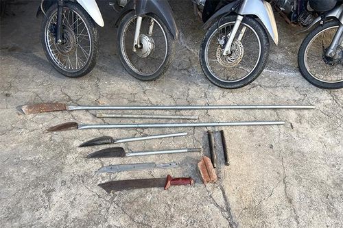 Xử lý nhóm thanh, thiếu niên mang hung khí ẩu đả trong đêm