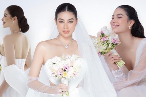 Phạm Hương hóa cô dâu trong bộ váy cưới nhưng vẫn vắng bóng chú rể, dân tình đợi ngày nàng 'chốt đơn'