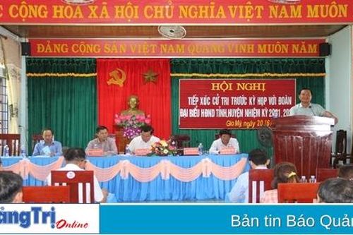 Tiếp xúc cử tri tại xã Gio Mỹ, huyện Gio Linh và Phường 1, phường Đông Thanh, TP. Đông Hà