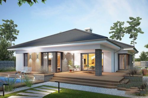 Mẫu biệt thự mini 1 tầng đẹp mắt, giá rẻ