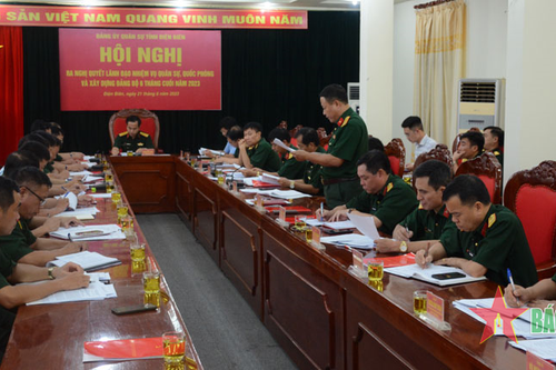 Điện Biên: Tập trung thực hiện hiệu quả nhiệm vụ quân sự, quốc phòng địa phương
