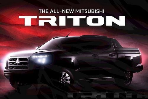 'Hàng nóng' Mitsubishi Triton 2024 lần đầu hé lộ thiết kế, ra mắt 26/7/2023