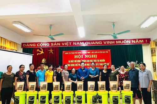Bảo Yên ra mắt mô hình 'Phân loại rác thải tại nguồn và ứng dụng chế phẩm sinh học trong xử lý rác thải hữu cơ'