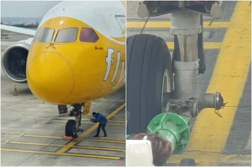 Máy bay chở 300 người rơi mất bánh khi hạ cánh xuống Đài Bắc