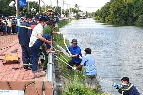 Phát hiện thi thể phụ nữ dưới rạch Cầu Ngang ở Bình Dương