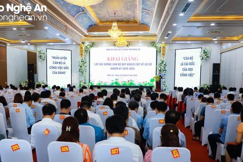 Đảng ủy Khối CCQ tỉnh Nghệ An bồi dưỡng công tác Đảng cho 500 cán bộ dự nguồn cấp ủy cơ sở
