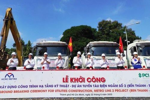 Khởi công gói thầu di dời hạ tầng kỹ thuật của dự án metro số 2 TP Hồ Chí Minh