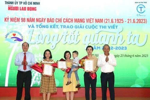 Báo Người Lao động trao giải cuộc thi viết 'Lòng tốt quanh ta'