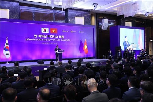 Thủ tướng Phạm Minh Chính và Tổng thống Hàn Quốc cùng tham dự Diễn đàn Doanh nghiệp Việt Nam - Hàn Quốc