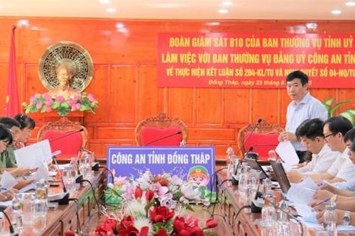 Đảng ủy Công an tỉnh chú trọng kiểm tra, giám sát đánh giá việc thực hiện các Nghị quyết của Tỉnh ủy
