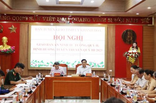 Ban Tuyên giáo Tỉnh ủy Khánh Hòa: Giao ban an ninh tư tưởng quý II