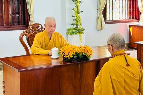 Ban Trị sự GHPGVN tỉnh Bà Rịa - Vũng Tàu trình Đức Pháp chủ về Đại giới đàn Minh Nguyệt