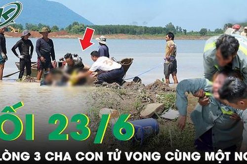 3 cha con thiệt mạng khi đi bắt ốc, mẹ khóc ngất nhìn con được đưa lên bờ
