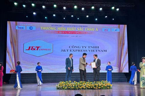 J&T Express lần thứ hai liên tiếp được vinh danh Thương hiệu xuất sắc châu Á