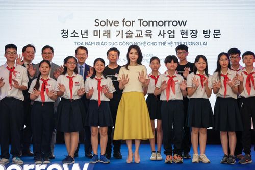 Phu nhân TT Hàn Quốc dự sự kiện giới thiệu chương trình CSR Samsung