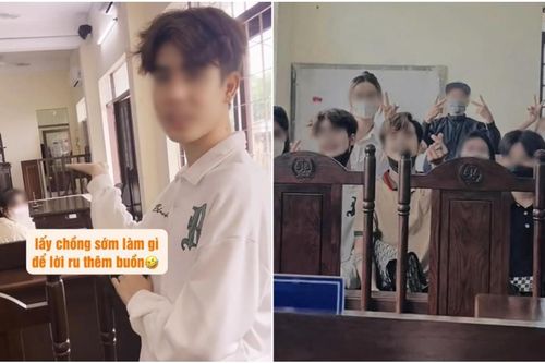 Cô gái ra tòa ly hôn được nhóm bạn đi theo cổ vũ, dân mạng lại vui mừng thay cho người chồng