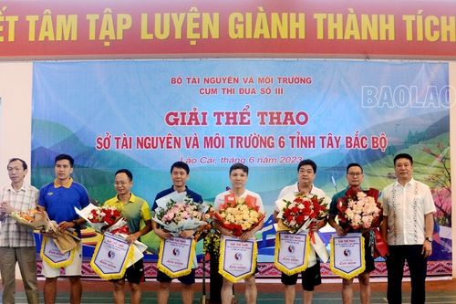 Hơn 150 vận động viên tham dự Giải thể thao ngành tài nguyên và môi trường 6 tỉnh Tây Bắc