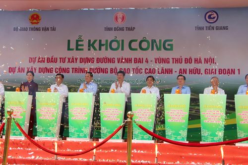 Khởi công Dự án cao tốc Cao Lãnh-An Hữu (thành phần 1) không thu phí
