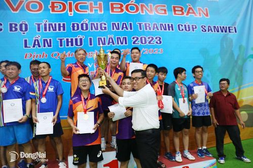 Giải vô địch bóng bàn các CLB tỉnh Đồng Nai năm 2023: CLB Bình Minh – Biên Hòa xếp hạng nhất toàn đoàn