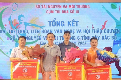 Sở Tài nguyên và Môi trường Lào Cai nhất toàn đoàn Giải thể thao ngành tài nguyên 6 tỉnh Tây Bắc