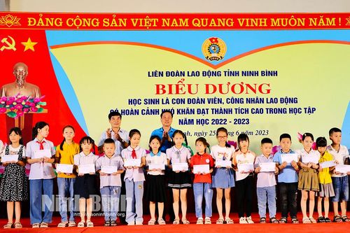 LĐLĐ tỉnh biểu dương con đoàn viên, CNLĐ có hoàn cảnh khó khăn đạt thành tích cao trong học tập