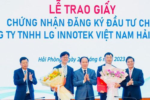 Thêm 1 tỷ USD vốn đầu tư nước ngoài của LG Innotek Việt Nam Hải Phòng