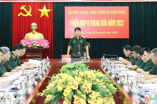 Đại tướng Lương Cường chủ trì phiên họp Hội đồng Thi đua - Khen thưởng Bộ Quốc phòng 6 tháng đầu năm 2023