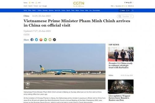 Truyền thông Trung Quốc tin tưởng chuyến thăm của Thủ tướng Phạm Minh Chính sẽ củng cố xu thế phát triển tốt đẹp giữa hai nước