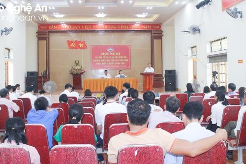 Cử tri thị xã Hoàng Mai kiến nghị với đại biểu Quốc hội nhiều vấn đề liên quan đến lĩnh vực đất đai