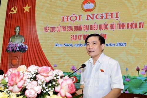 Đoàn đại biểu Quốc hội tỉnh Hải Dương tiếp xúc cử tri sau kỳ họp thứ 5, Quốc hội khóa XV
