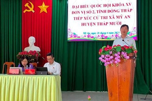 Đại biểu Quốc hội tiếp xúc cử tri huyện Cao Lãnh và Tháp Mười