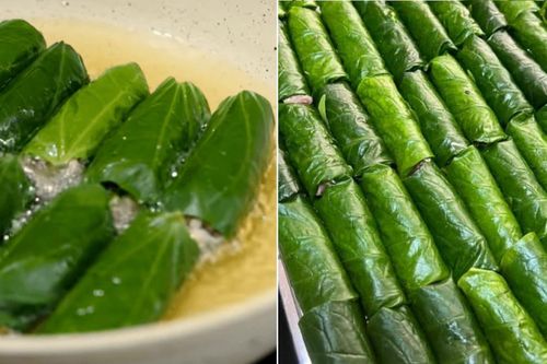 Làm chả lá lốt nên cuốn mặt gân hay mặt láng?