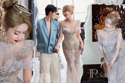 Cặp đôi nổi tiếng Douyin diện váy cưới 250 triệu đến từ thương hiệu Việt
