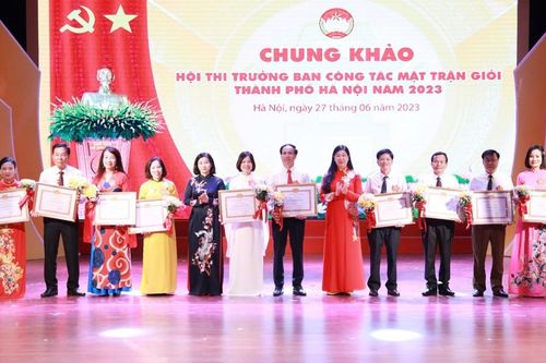 Sôi nổi Chung khảo Hội thi Trưởng ban công tác Mặt trận giỏi TP năm 2023