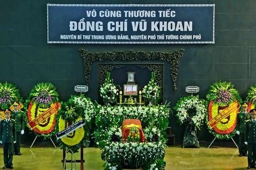 Lời cảm ơn của Ban Lễ tang và gia đình nguyên Phó Thủ tướng Chính phủ Vũ Khoan