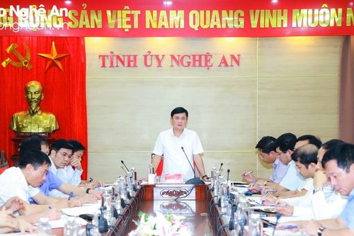 Thường trực Tỉnh ủy Nghệ An giao ban khối Nội chính tháng 6/2023