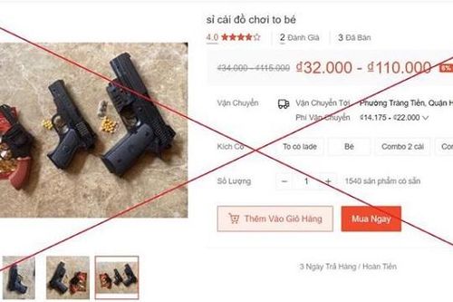 Ngang nhiên rao bán đồ chơi bạo lực trên mạng xã hội