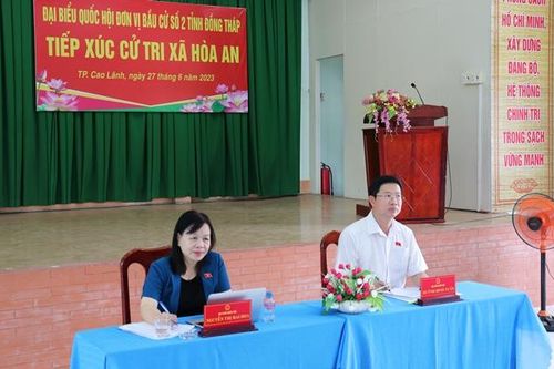 Đại biểu Quốc hội tiếp xúc cử tri huyện Thanh Bình, TP Cao Lãnh