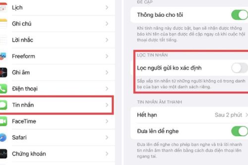Cách lọc tin nhắn rác trên iPhone