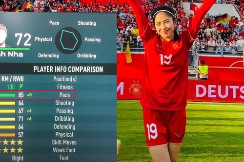 Thanh Nhã xuất hiện trong game FIFA 23 với chỉ số tốc độ cực ấn tượng