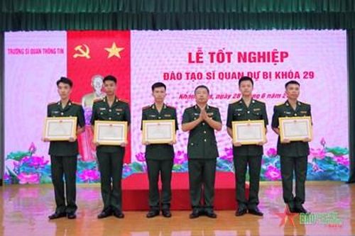 Trường Sĩ quan Thông tin tổ chức lễ tốt nghiệp đào tạo sĩ quan dự bị khóa 29