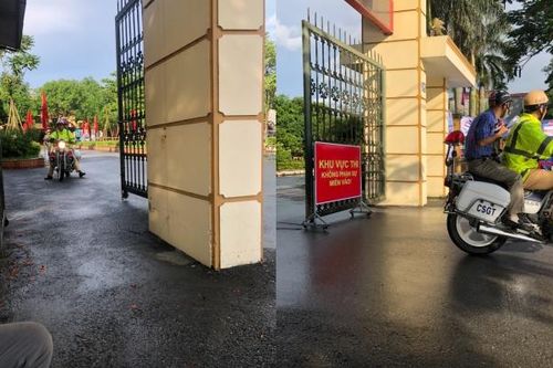 Nam sinh ngủ quên được Cảnh sát giao thông đưa đến điểm thi
