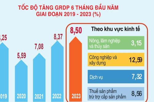 Nam Định: GRDP 6 tháng đầu năm 2023 tăng 8,5%