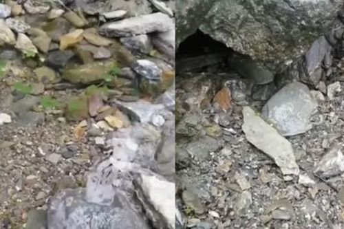 Kỳ lạ 'dòng suối e lệ' cứ nghe tiếng động là nước đang chảy biến mất